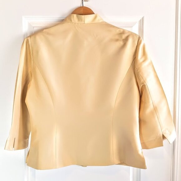 Adrianna Papell Butter Yellow Silk Jacket - Picture 2 of 6